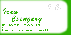 iren csengery business card